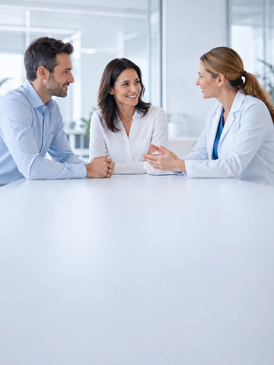 Equipo de trabajo reunido en una oficina luminosa.